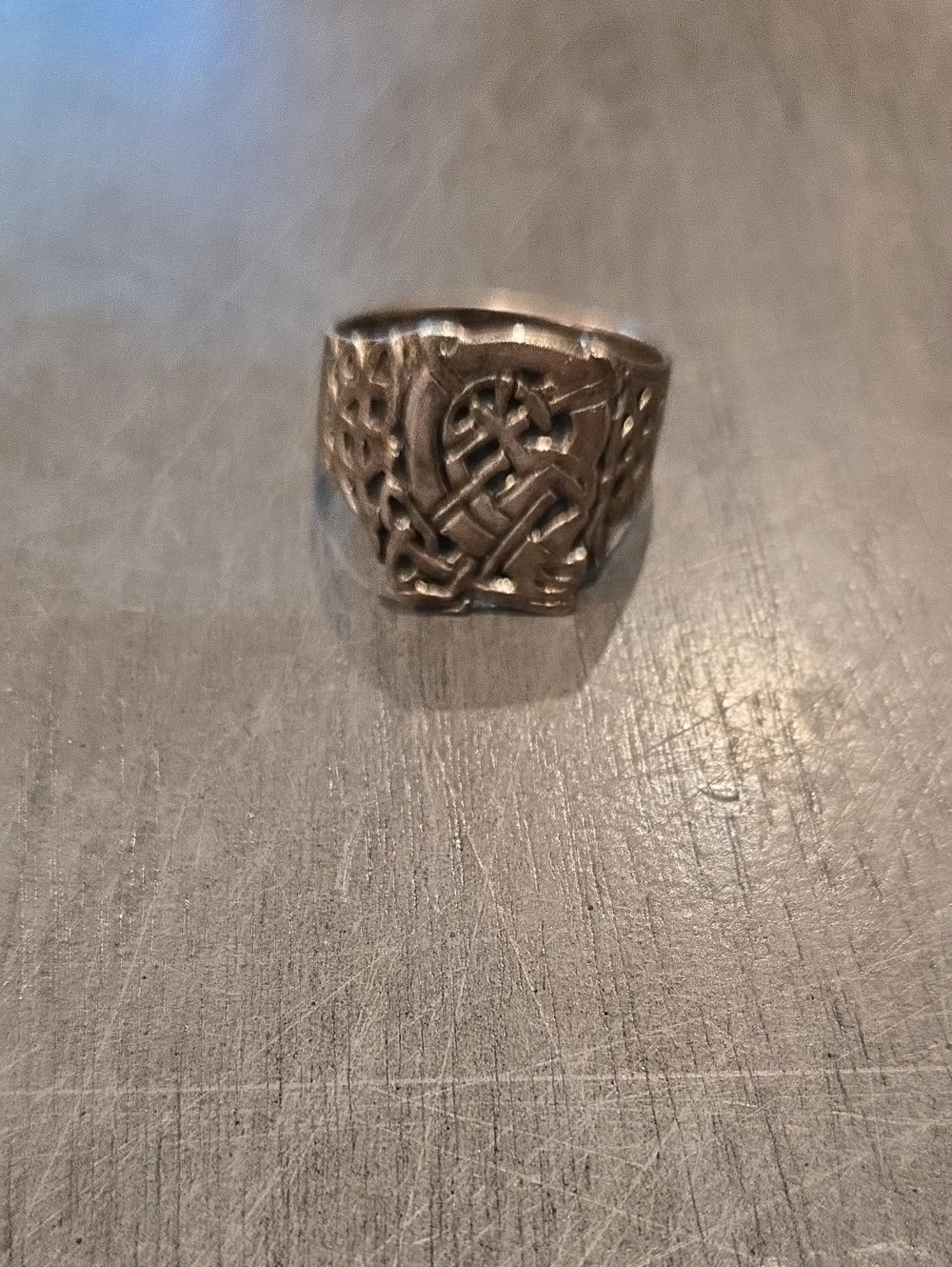 Men's Celtic Knot Stainless Steel Ring - Silver Tone